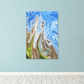 Abstracte illustratie voor kleurrijk landschap | B Canvas Afdruk (Insitu (Houten vloer))