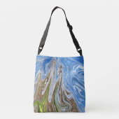 Abstracte illustratie voor kleurrijk landschap | B Crossbody Tas (Achterkant)