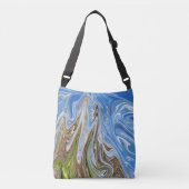 Abstracte illustratie voor kleurrijk landschap | B Crossbody Tas (Voorkant)