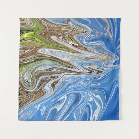 Abstracte illustratie voor kleurrijk landschap | B Wandkleed (Voorkant (horizontaal))