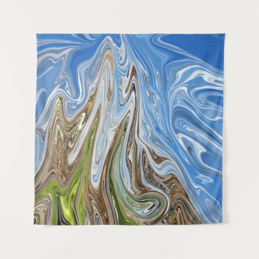 Abstracte illustratie voor kleurrijk landschap | B Wandkleed (Voorkant)