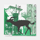 Abstracte Impala Magnet (Voorkant)