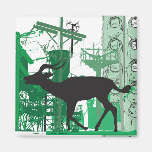 Abstracte Impala Magnet