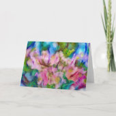 Abstracte impressionist Floral Art Note Kaart (Voorkant)
