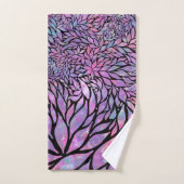 Abstracte impressionistische bladeren bad handdoek (Handdoek)