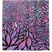 Abstracte impressionistische bladeren douchegordijn (Voorkant)