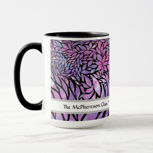 Abstracte impressionistische bladeren mok (Links)