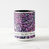 Abstracte impressionistische bladeren mok (Midden)