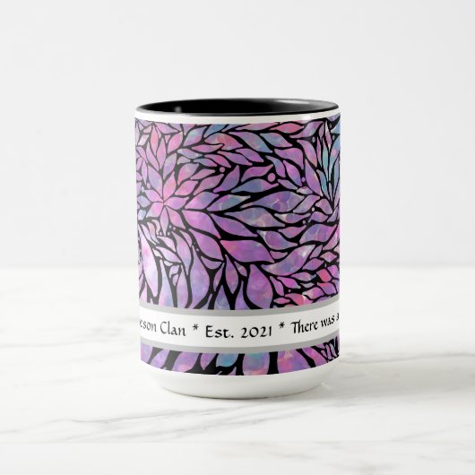 Abstracte impressionistische bladeren mok (Midden)