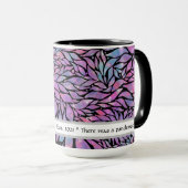 Abstracte impressionistische bladeren mok (Voorkant rechts)