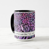 Abstracte impressionistische bladeren mok (Voorkant links)