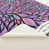 Abstracte impressionistische bladeren sherpa deken (3/4)