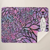 Abstracte impressionistische bladeren sherpa deken (Voorkant (horizontaal))