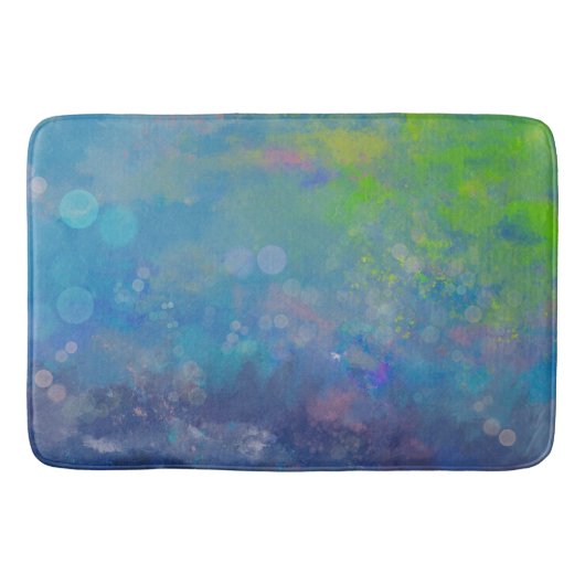 Abstracte impressionistische waterverf lievelvijve badmat (Voorkant)