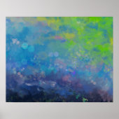 Abstracte impressionistische waterverf lievelvijve poster (Voorkant)