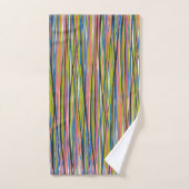 Abstracte Indiase Boho-lijnpatroon     Bad Handdoek (Handdoek)
