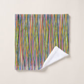 Abstracte Indiase Boho-lijnpatroon     Bad Handdoek (Wasdoekje)
