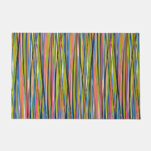 Abstracte Indiase Boho-lijnpatroon Deurmat