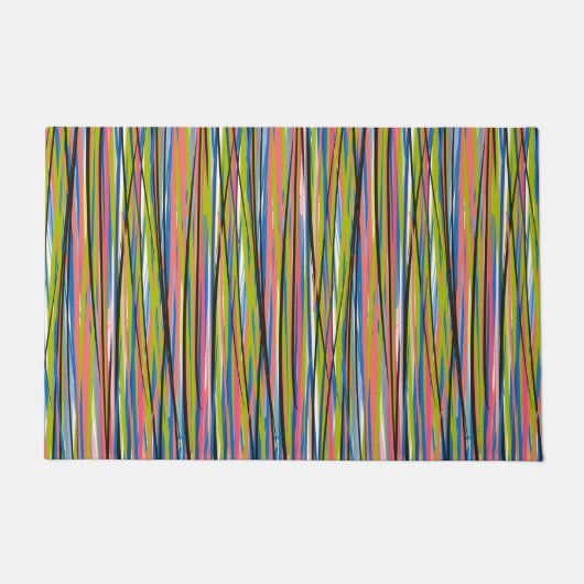 Abstracte Indiase Boho-lijnpatroon   Deurmat (Voorkant)