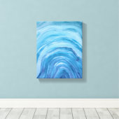 Abstracte Indigo Blue Agate II Waterverf Art Canvas Afdruk (Insitu (Houten vloer))