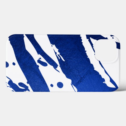 Abstracte Indigo Blue Bruskes Case-Mate iPhone Case (Achterkant (horizontaal))