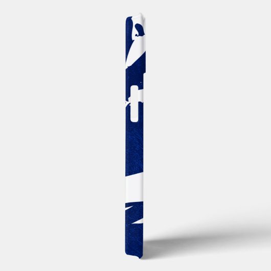 Abstracte Indigo Blue Bruskes Case-Mate iPhone Case (Achterkant / Rechts)