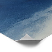 Abstracte Indigo Terrein Wandkunst Poster (Hoek)