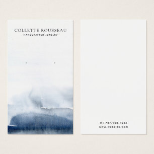 Abstracte Indigo Waterverf Wash Visitekaartje