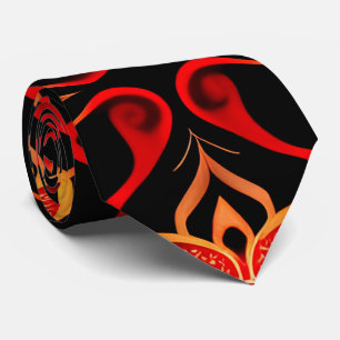 Abstracte Indonesische batik bloemmotief Stropdas