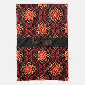 Abstracte Indonesische batik bloemmotief Theedoek (Verticaal)