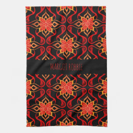 Abstracte Indonesische batik bloemmotief Theedoek