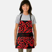 Abstracte Indonesische batik rood zwart patroon Schort (Insitu)