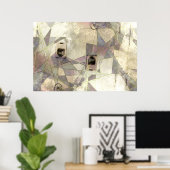 Abstracte industriële  telefoonaansluiting Afdrukk Poster (Thuiskantoor)