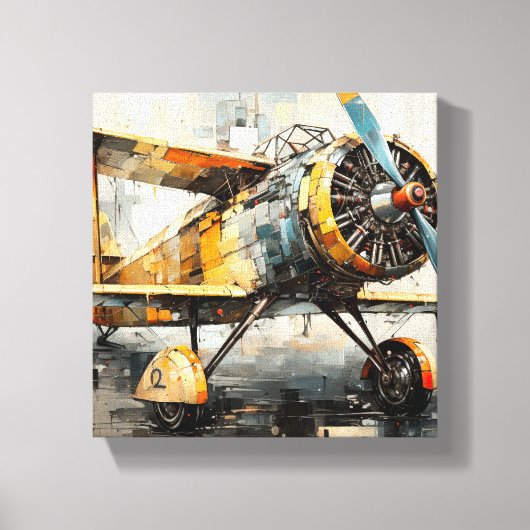 Abstracte industriële tweedekker canvas afdruk (Voorkant)