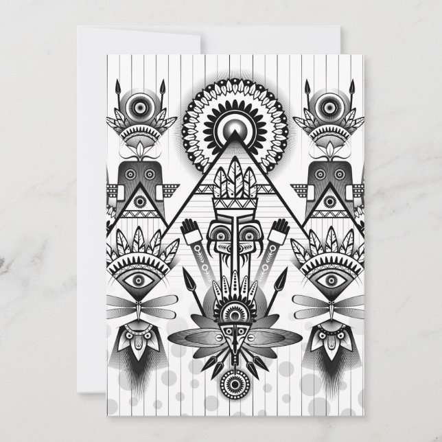 Abstracte inheemse Indische stam (Voorkant)