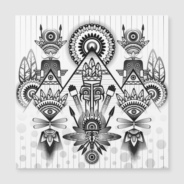 Abstracte inheemse Indische stam (Voorkant)