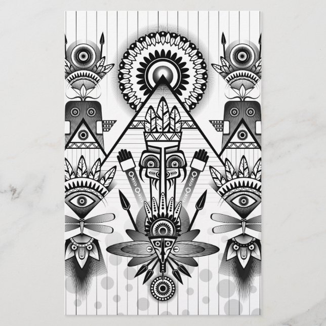 Abstracte inheemse Indische stam (Voorkant)