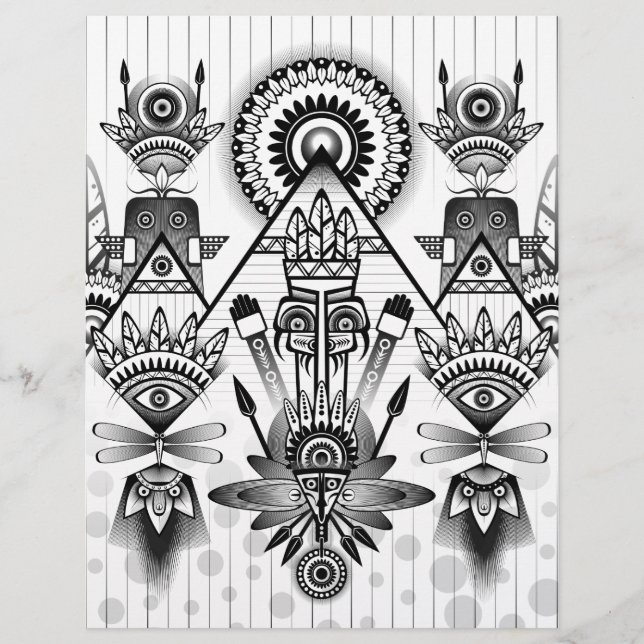 Abstracte inheemse Indische stam (Voorkant)