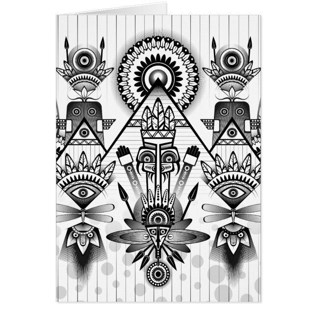 Abstracte inheemse Indische stam (Voorkant)