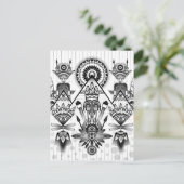 Abstracte inheemse Indische stam Briefkaart (Staand voorkant)