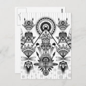 Abstracte inheemse Indische stam Briefkaart (Voorkant / Achterkant)