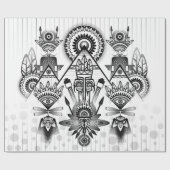 Abstracte inheemse Indische stam Cadeaupapier (Vlak)