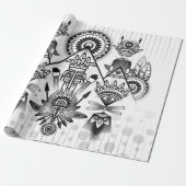 Abstracte inheemse Indische stam Cadeaupapier (Uitgerold)