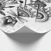 Abstracte inheemse Indische stam Cadeaupapier (Hoek)