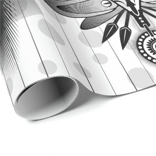 Abstracte inheemse Indische stam Cadeaupapier (Rol Hoek)