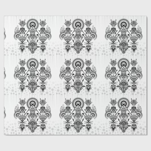 Abstracte inheemse Indische stam Cadeaupapier (Vlak)