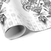 Abstracte inheemse Indische stam Cadeaupapier (Rol Hoek)