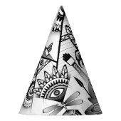 Abstracte inheemse Indische stam Feesthoedjes (Links)