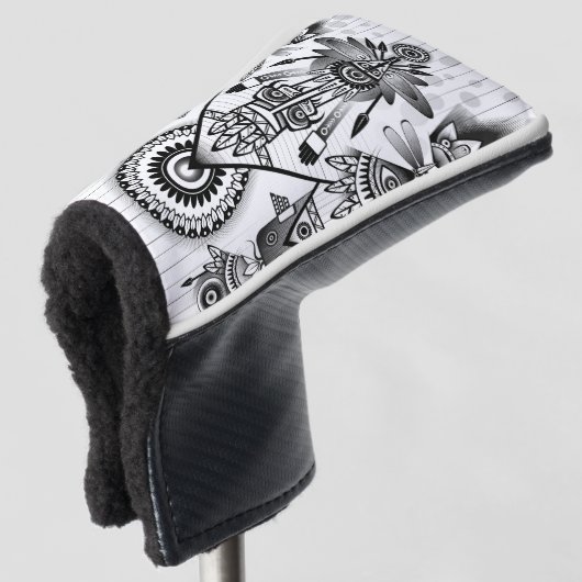 Abstracte inheemse Indische stam Golfheadcover (3/4 voorkant)
