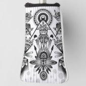 Abstracte inheemse Indische stam Golfheadcover (Draai 90)